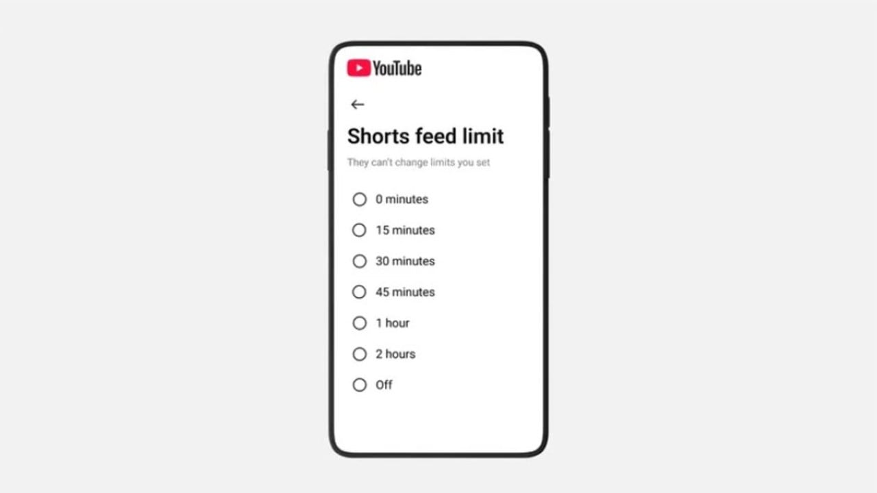 Límite temporal para ver los shorts en YouTube.