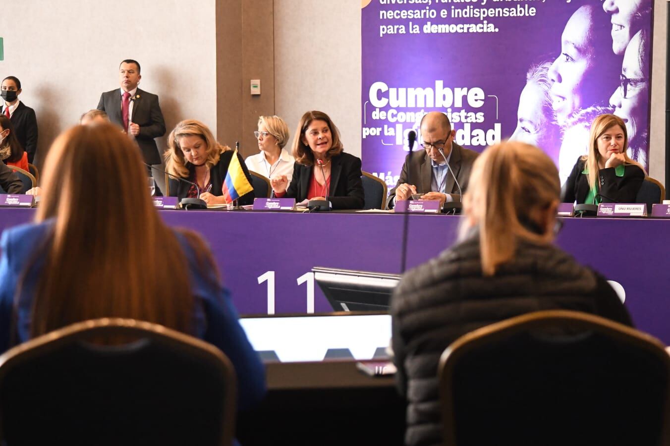 La vicepresidenta de Colombia, Marta Lucía Ramírez, en la Cumbre de Congresistas por la Igualdad.