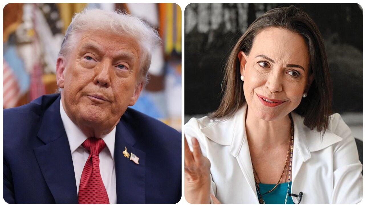 Donald Trump y María Corina Machado.