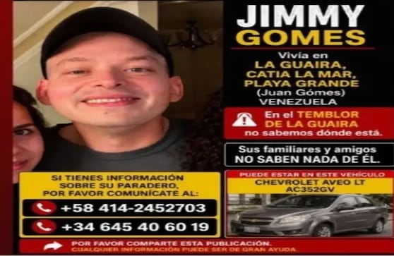 Aquí encontrará a algunos de los desaparecidos tras el terremoto en Venezuela.