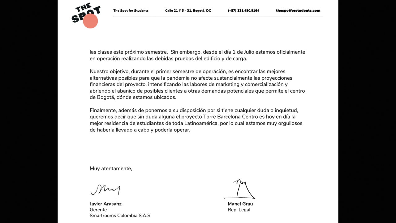 The Spot, operador de la torre y fideicomitente, y Manuel Grau serán denunciados por presunta estafa contra los copropietarios, pero alegan retiro forzoso de la propiedad, en contra de compromisos contractuales.