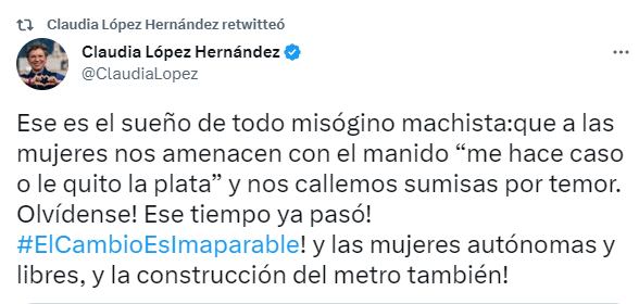 Twitter de Claudia López