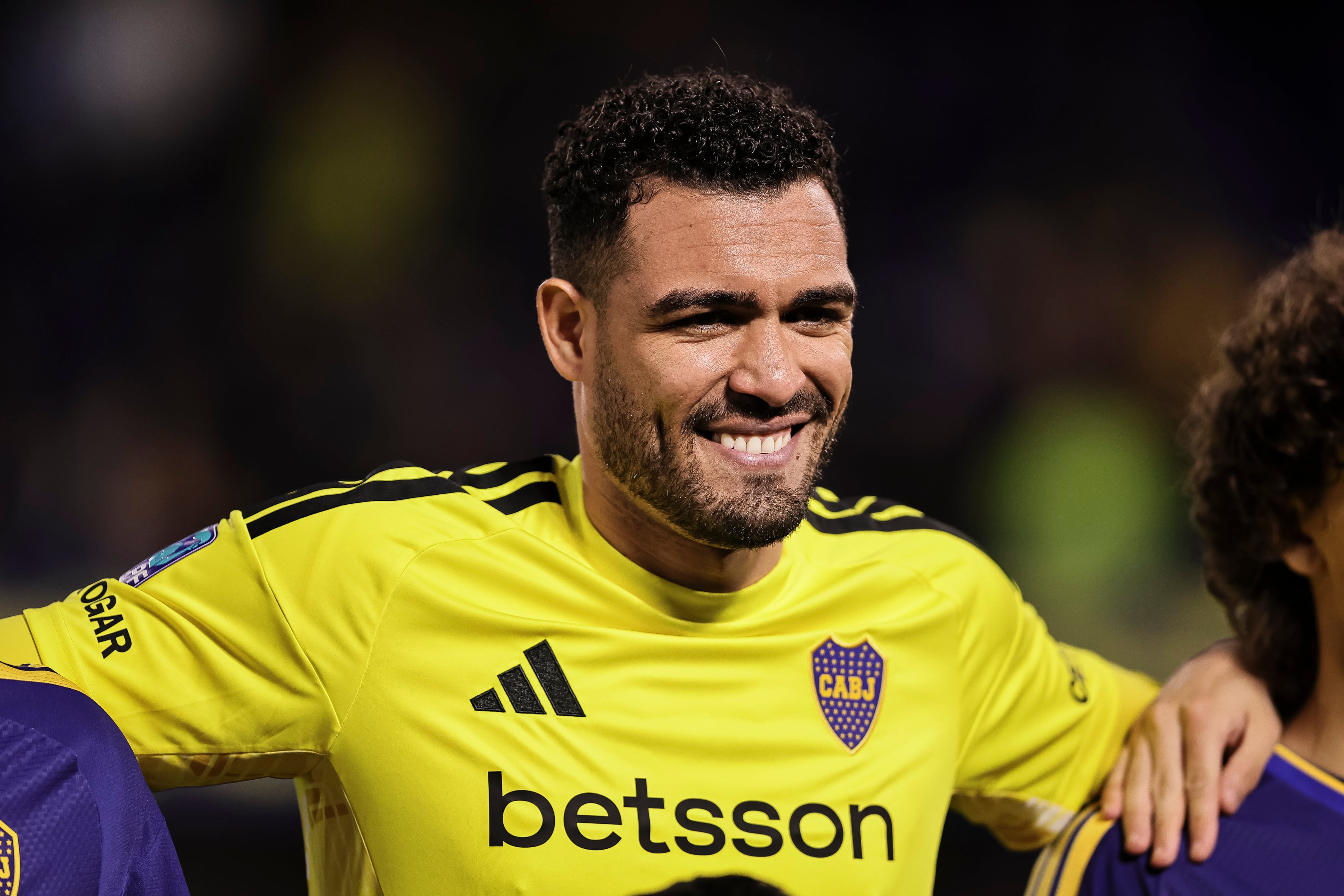 BUENOS AIRES, ARGENTINA - 2026/08/28: Alvaro Montero of Boca Juniors smiles during the Torneo Clausura Mercado Libre 2026 match between Boca Juniors and Lanus at Estadio Alberto J. Armando. Final score: Boca Juniors 1:0 Lanus. (Photo by Manuel Cortina/SOPA Images/LightRocket via Getty Images)