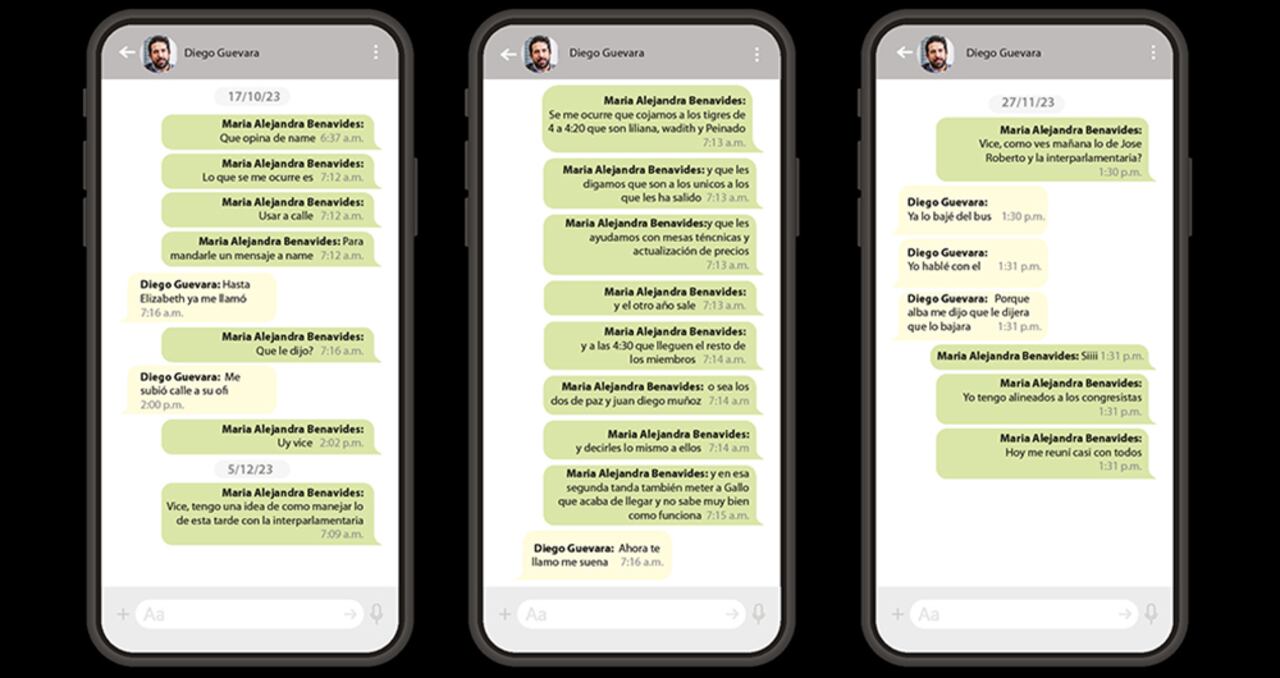 SEMANA tiene en su poder las conversaciones entre el exviceministro Diego Guevara y la asesora María Alejandra Benavides.