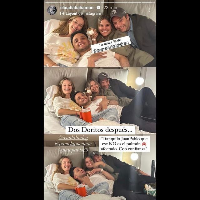 La presentadora estuvo acompaña de amigos como Iván Lalinde o Juan Pablo Barragán. Foto: Instagram @claudiabahamon