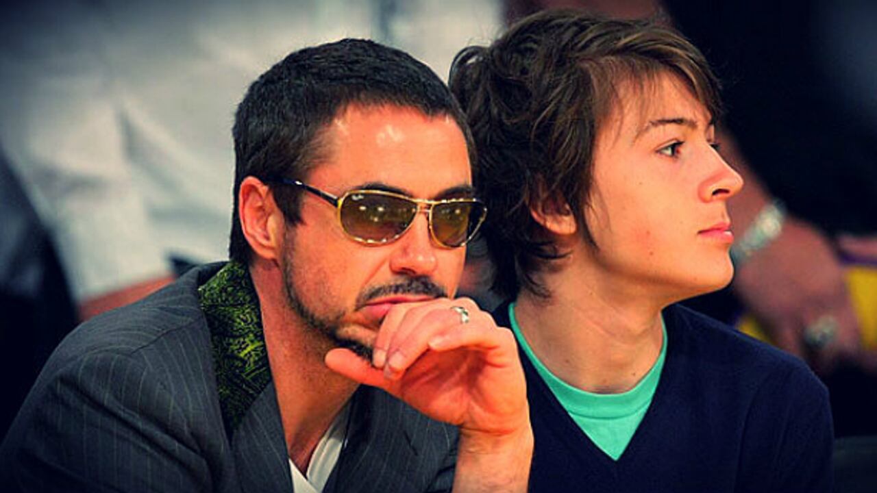 Robert Downey y su hijo Indio Downey.