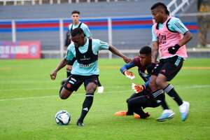 Entrenamiento de la Selección Colombia sub 20 en el mundial de Argentina. Cancha de San Lorenzo de Almagro
