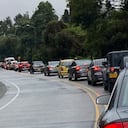 Colapsada la movilidad en la vía La Calera - Bogotá