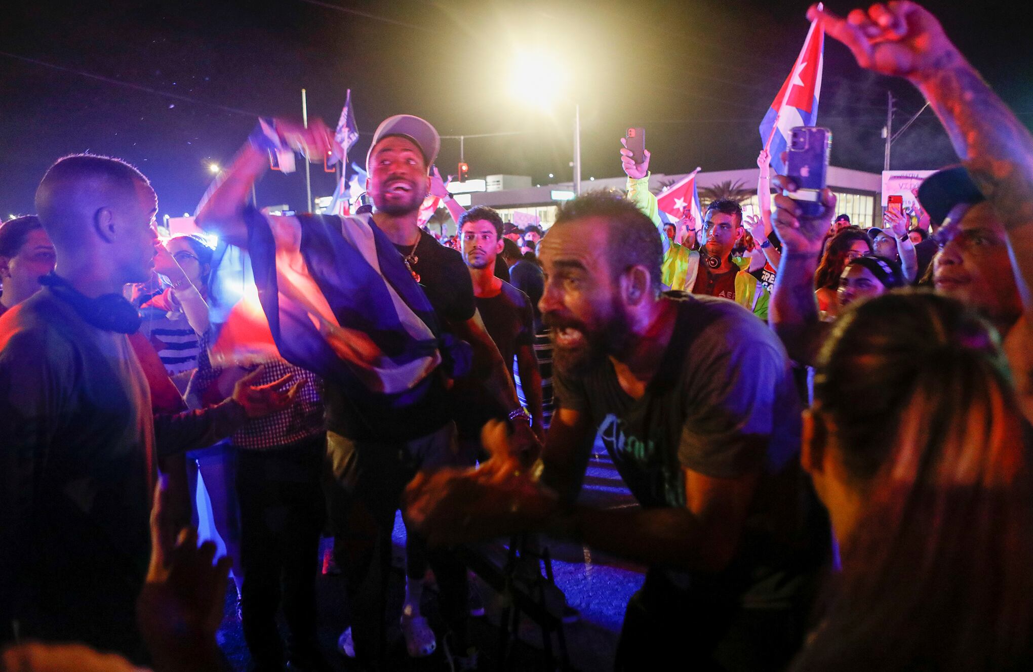 Protestas de cubanos en USA