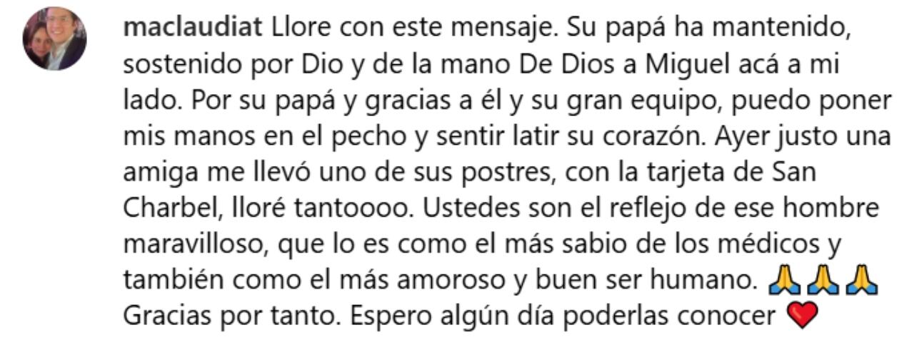 Este fue el mensaje que escribió la esposa del congresista.