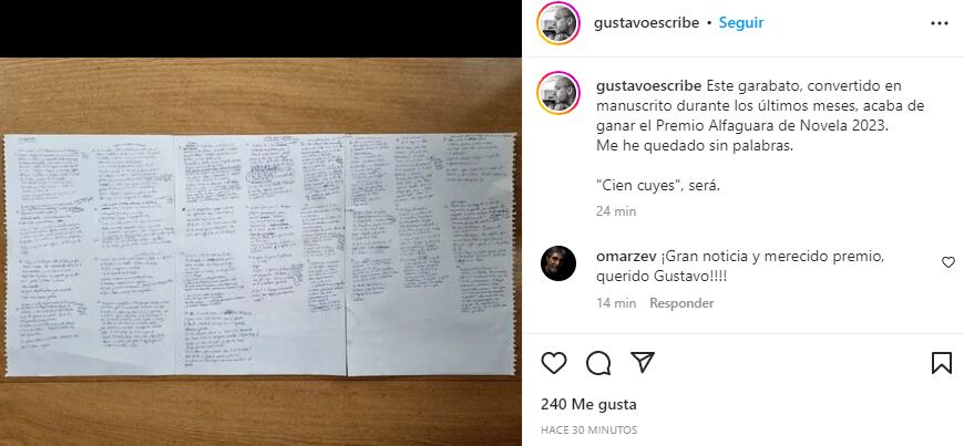 El 'garabato' con que nación 'Cien cuyes'.