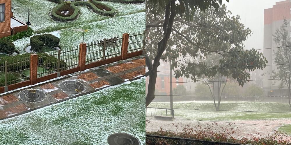 Granizada en Bogotá este viernes 22 de septiembre.