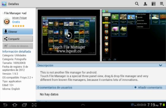 Con File Manager +ad, puede agrupar sus fotos y presentarlas en películas.