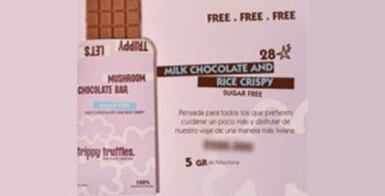Se trata de los chocolates denominados “Barras de Chocolate Funcional Trippy Truffles The Lucky’s Pieces”.