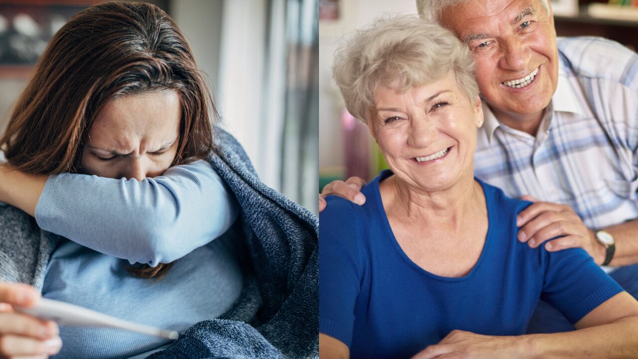 Sistema inmunológico débil y fuerte.