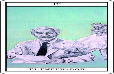 EL EMPERADOR Saúl Sánchez "Esta figura del poder y del dominio, pertenece entonces al terreno en el que las relaciones de dominación lo ubican en un lugar en el que claramente no es el único actor en el trono."