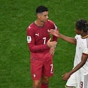 Cristiano Ronaldo y Lamine Yamal tras el partido España vs. Portugal del Mundial 2026.
