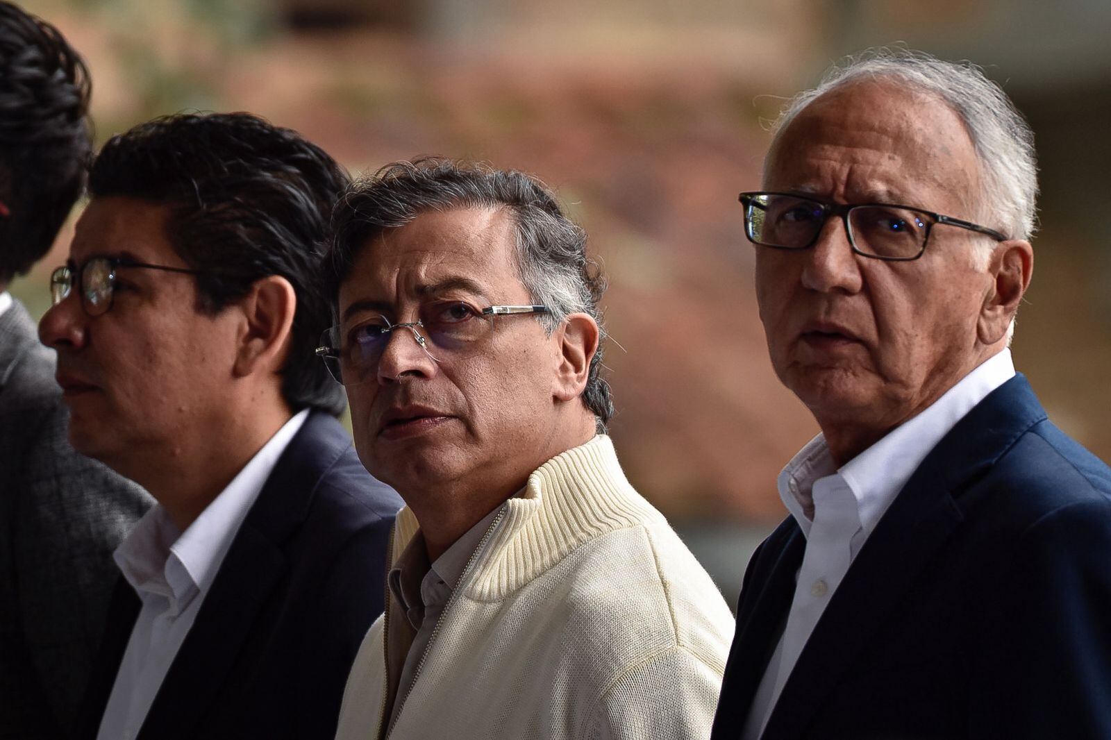 Presidente Gustavo Petro, el alcalde de Bogotá Carlos Fernando Galán