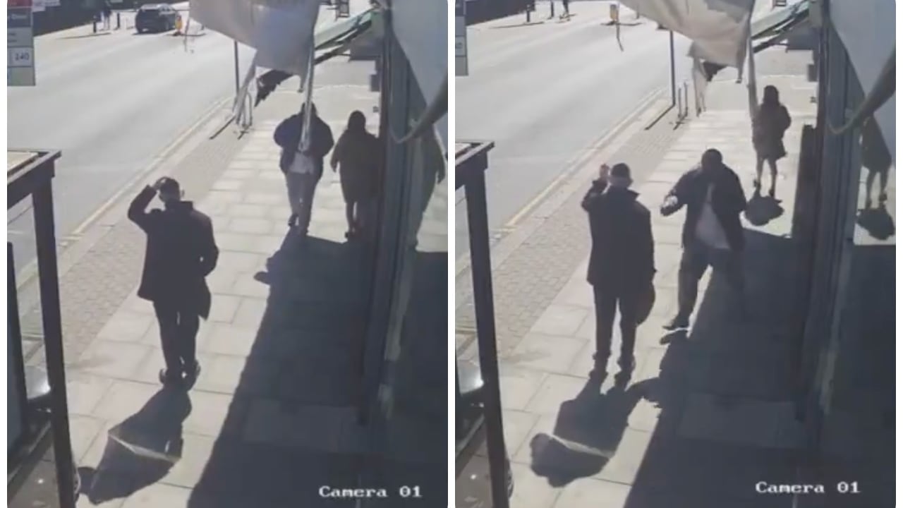 El hombre atacó a un transeúnte en plena calle