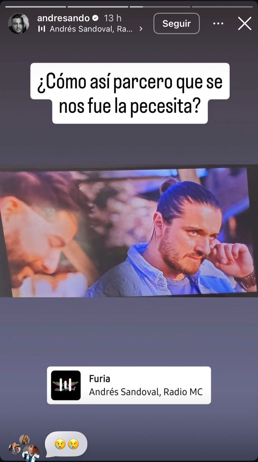 Andrés Sandoval  reaccionó a La reina del flow 3.