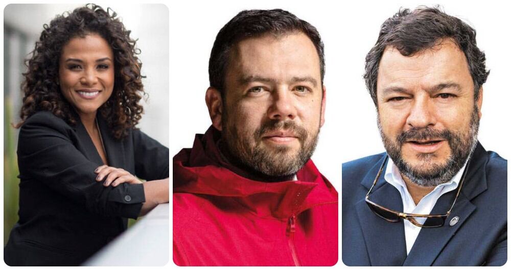 Mabel Lara, Carlos Fernando Galán y Carlos Negret