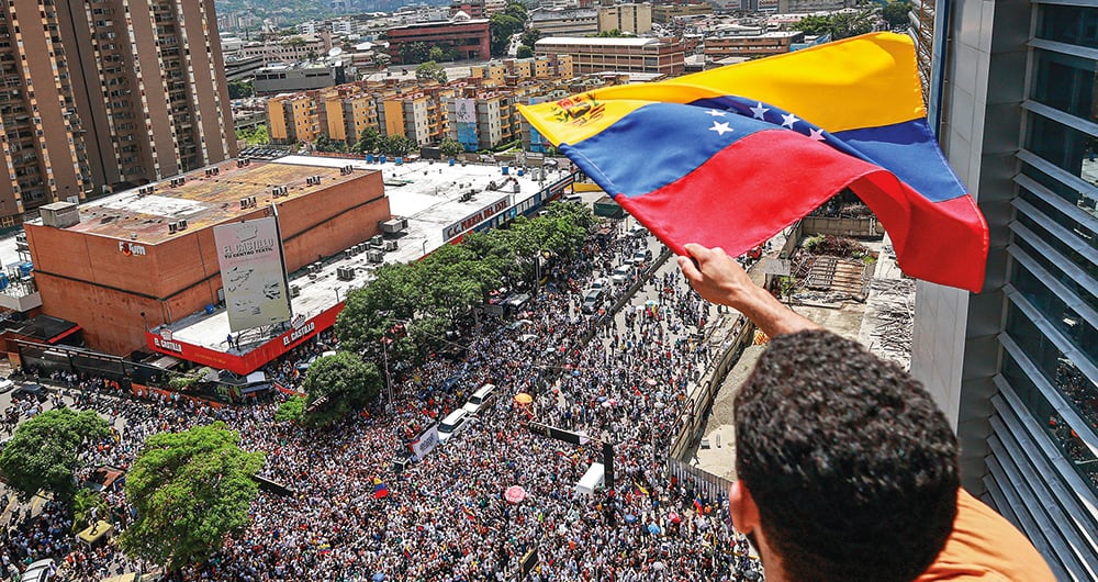 Marchas en Venezuela en rechazo a los resultados de los últimos comicios.