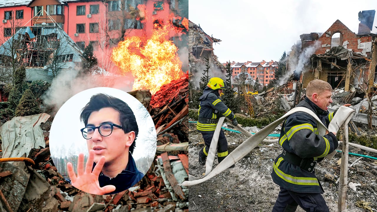 Juan Pablo Barragán, un joven colombiano, cuenta cómo es el día a día de la guerra en Ucrania.