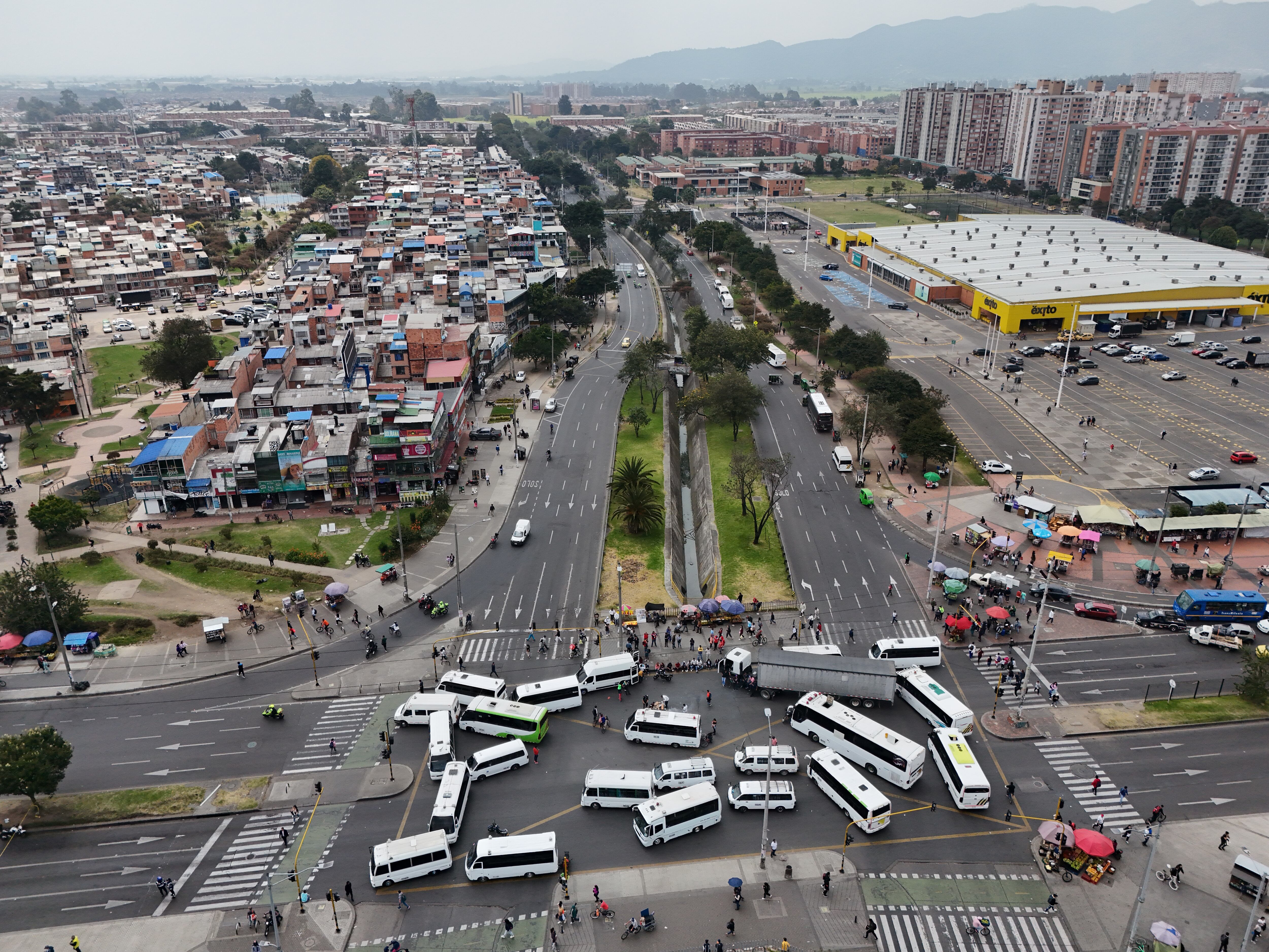 Paro de transportadores y Camiones en Bogotá