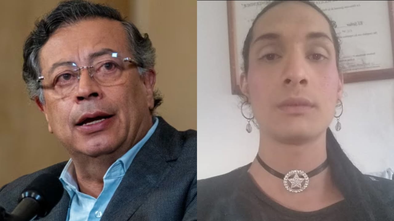 El presidente Gustavo Petro y Sara Millerey.