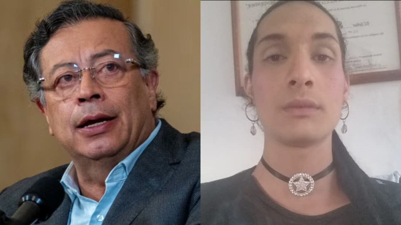 El presidente Gustavo Petro y Sara Millerey.