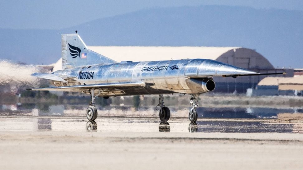 El Quaterhouse Mark 1 en la base de Edwards en California, EEUU.