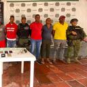 Algunos de los capturados del Clan del Golfo en Bolívar.