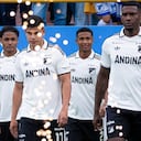 Parte del plantel de de Millonarios que fue presentado para el 2026-II