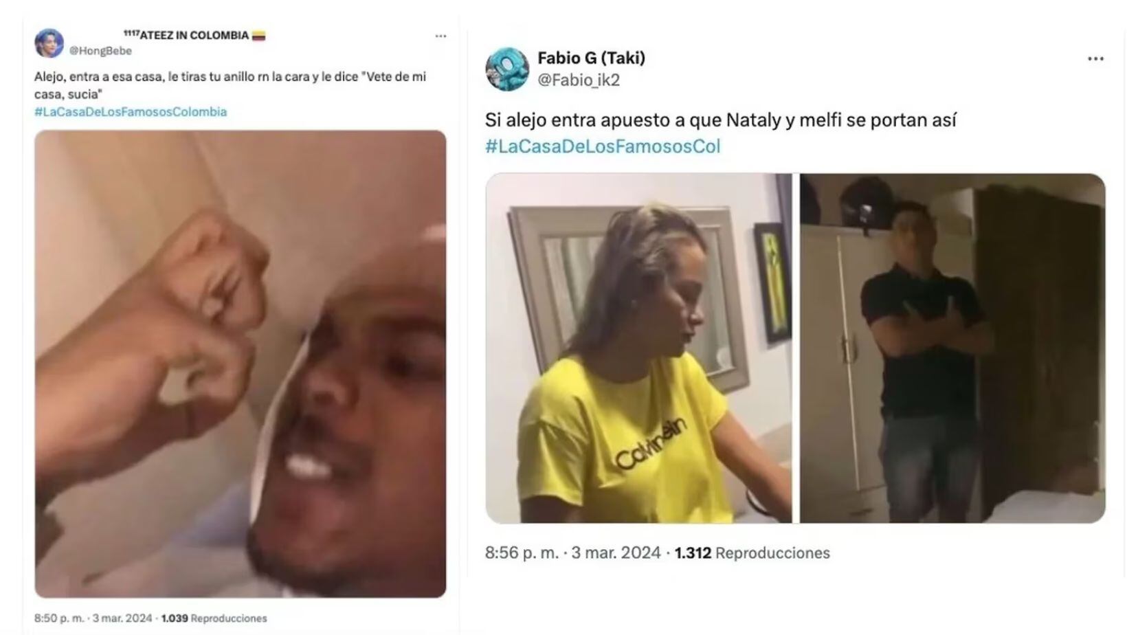 'La casa de los famosos Colombia': los mejores memes que dejó la visita de Alejandro Estrada, esposo de Nataly, al reality