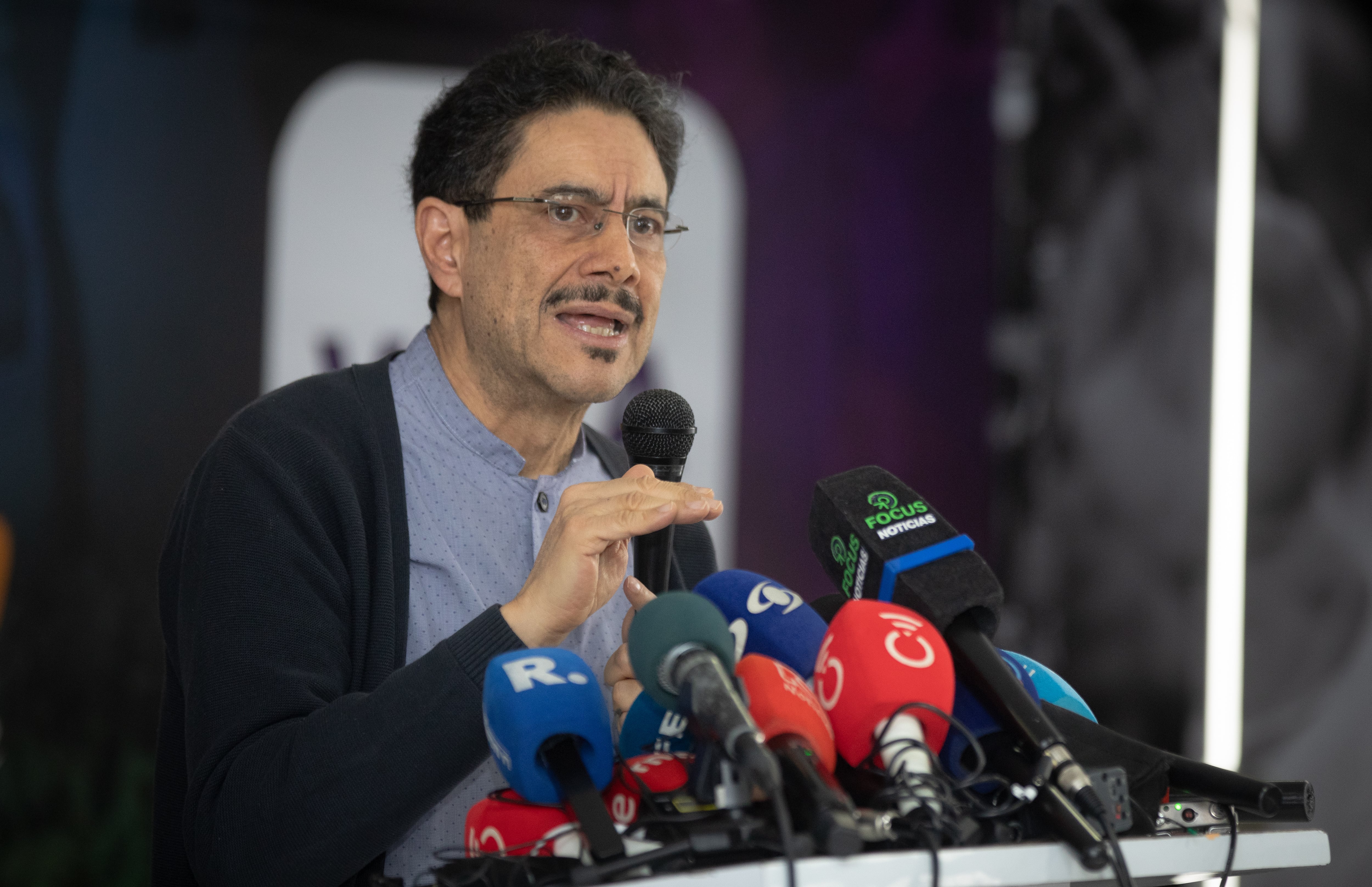 Rueda de prensa candidato a la presidencia, Iván Cepeda