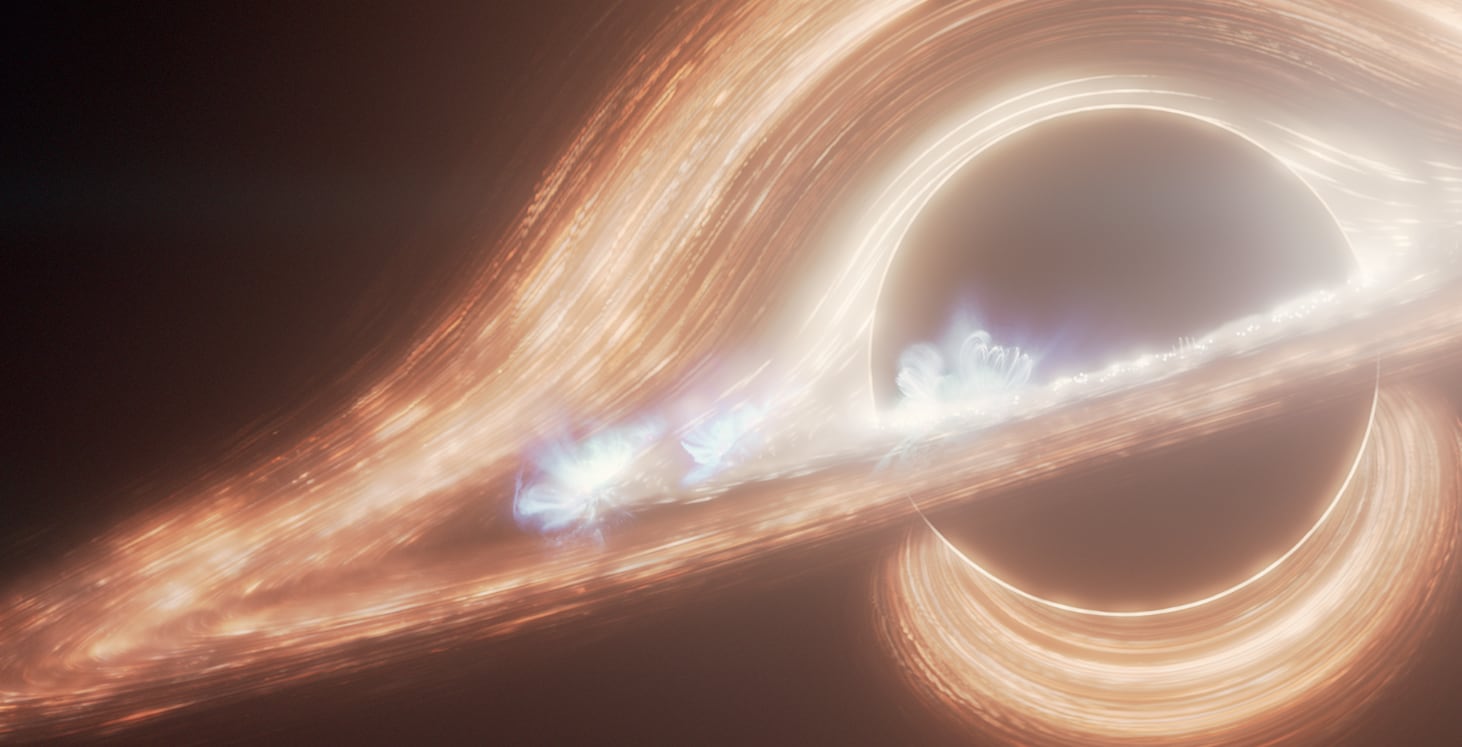 Extrañas nubes de gas detectadas en el centro de la galaxia formarían una gigantesca corriente espacial.