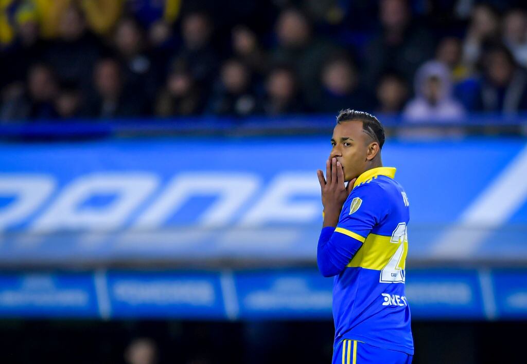 Sebastián Villa, jugador colombiano de Boca Juniors.