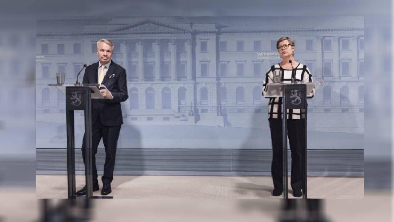 Conferencia de prensa del gobierno finlandés sobre visas rusas. -Foto: Reuters. / Autor: Lehtikuva.