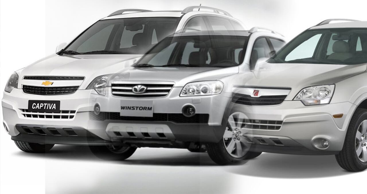 Chevrolet Captiva, Daewoo Windstorm, Saturn VUE entre otros, son el mismo automóvil.