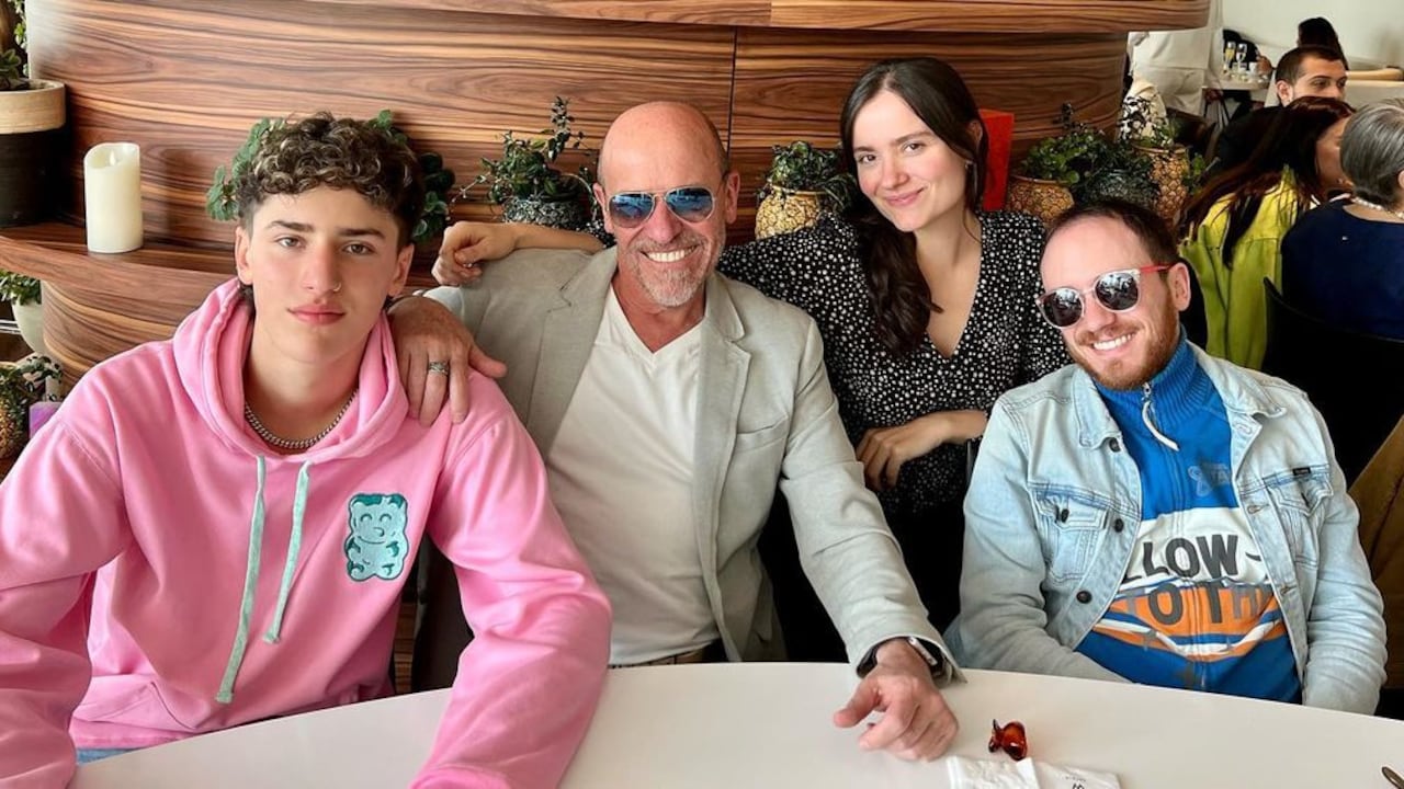 Hijos del actor Diego Trujillo izq SAI (Simón), Silvia y Pablo