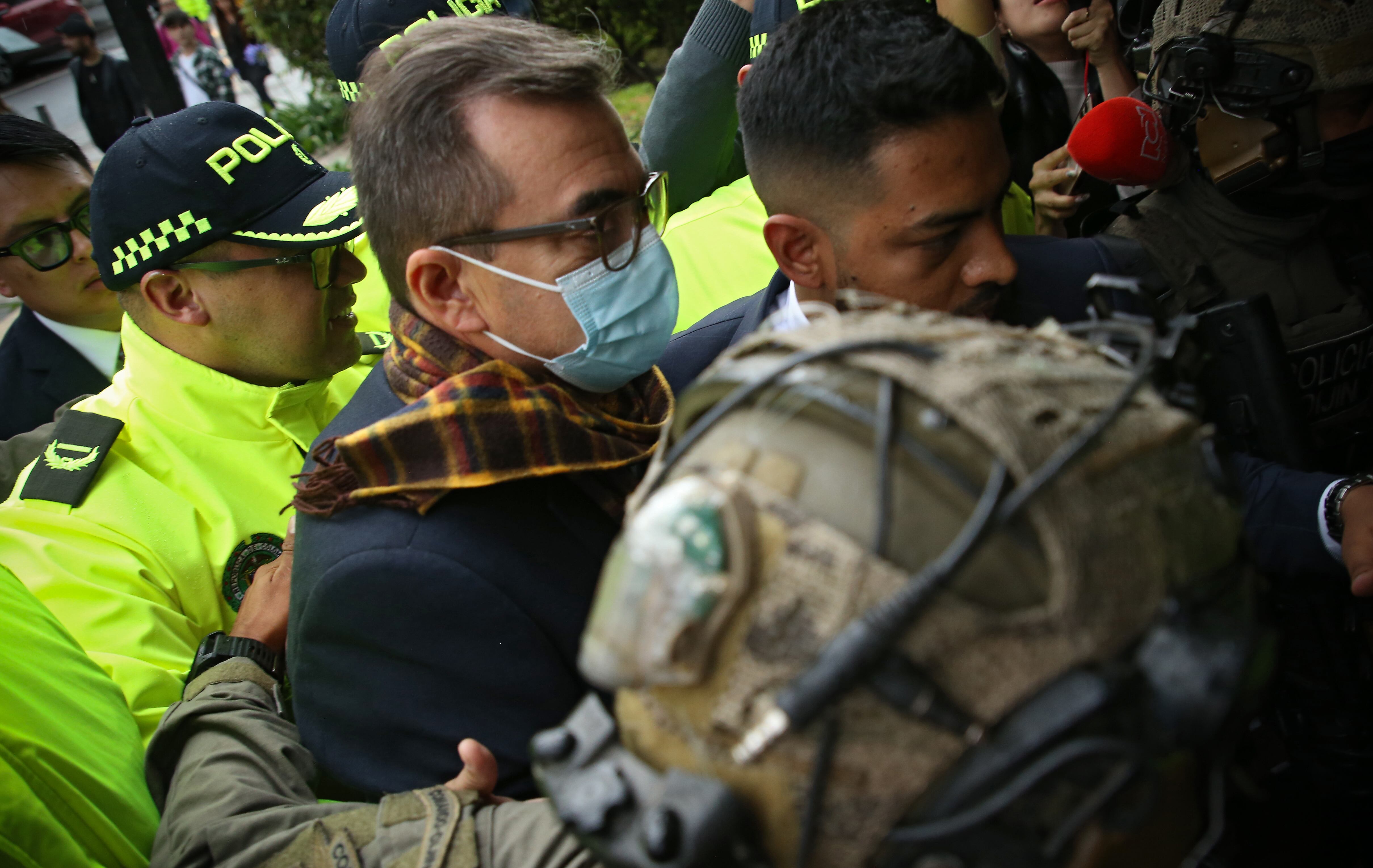 Olmedo López  exdirector de la UNGRD llega  a la Sala de Instrucción de la Corte Suprema de Justicia para que declare en la indagación preliminar que se adelanta contra el congresista Wadith Manzur
Bogota mayo 29 del 2024
Foto Guillermo Torres Reina / Semana