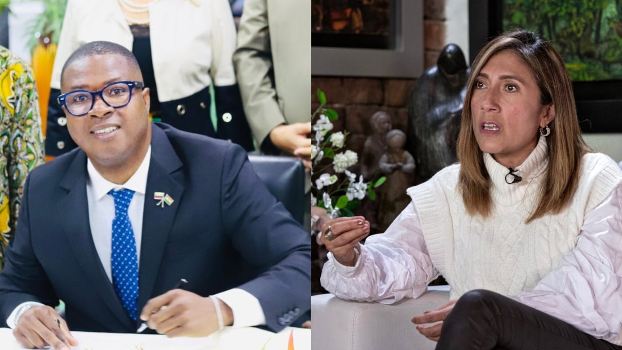 Daniel Garcés Carabalí, embajador de Colombia en Ghana y Beatriz Niño, su expareja que lo denunció por violencia y la "retención" de sus dos hijos menores.