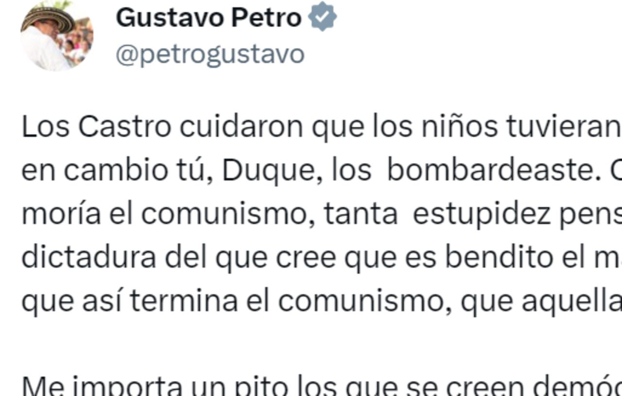 Petro se mostró molesto con el mensaje enviado por Duque.