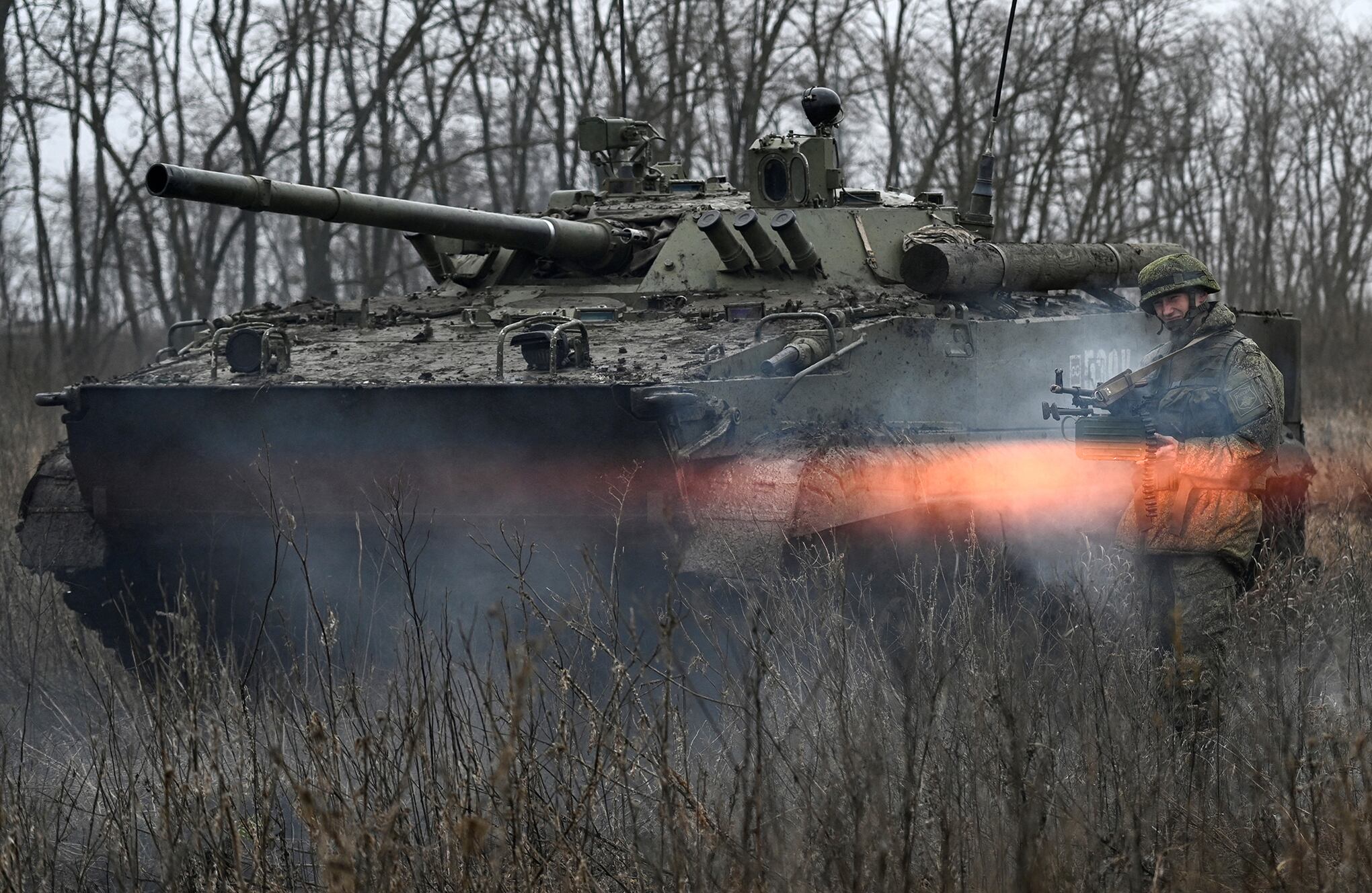 Militares rusos realizan simulacros en la región de Rostov