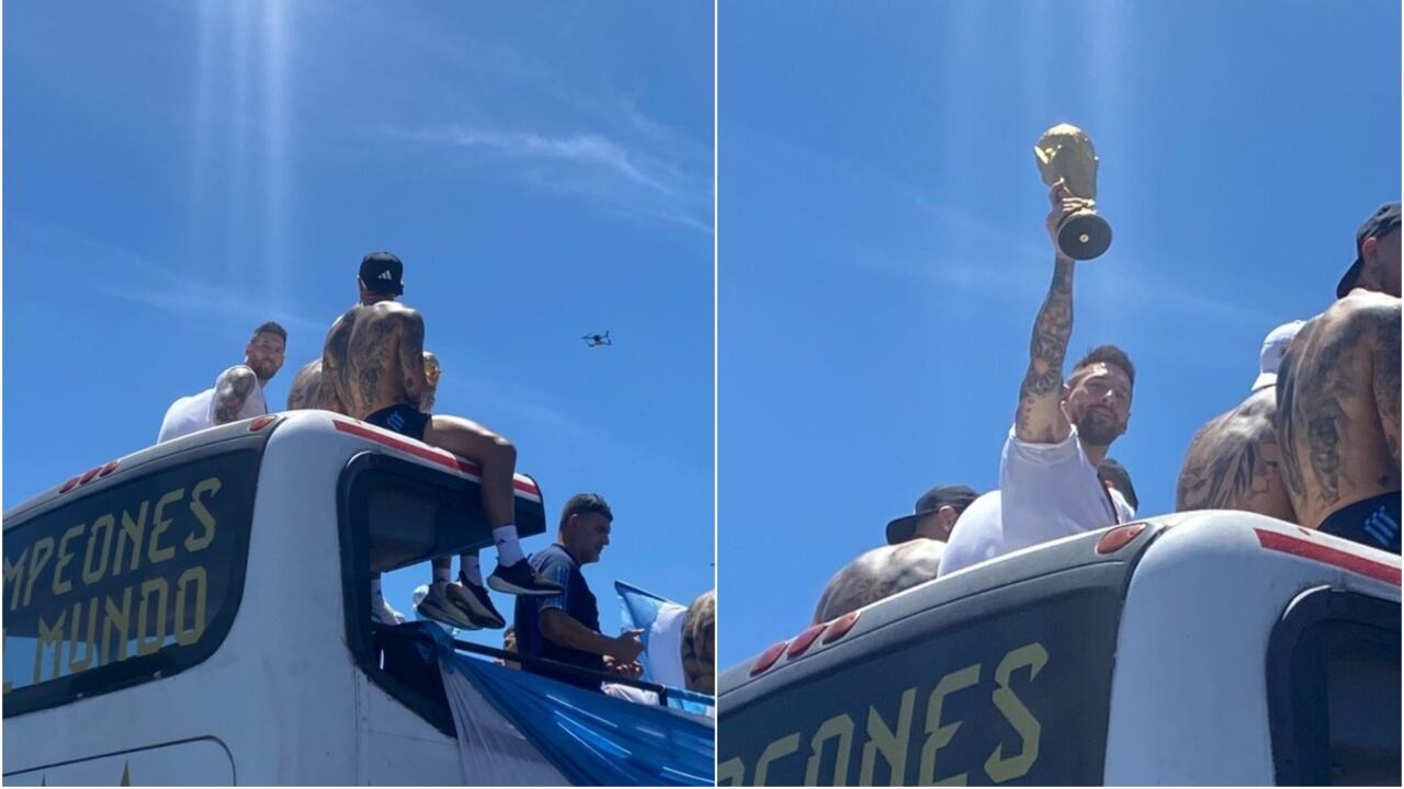 El rayo de luz sobre Messi.