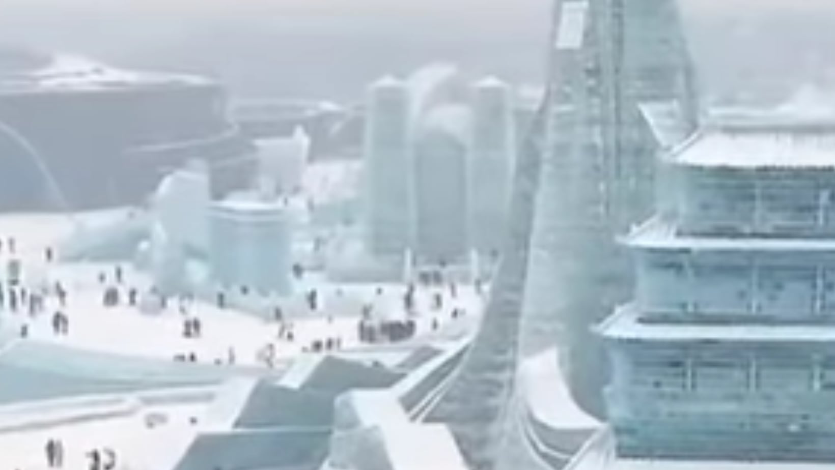 La ciudad de hielo de Harbín en China