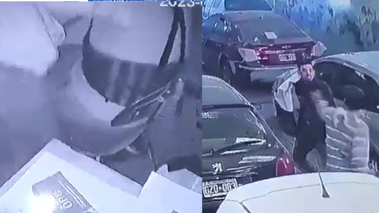 Las cámaras de seguridad captaron el actuar del victimario y sus cómplices.
