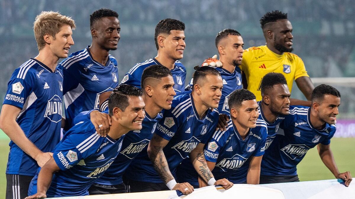 Jugadores de Millonarios en final de Liga BetPlay 2023-1