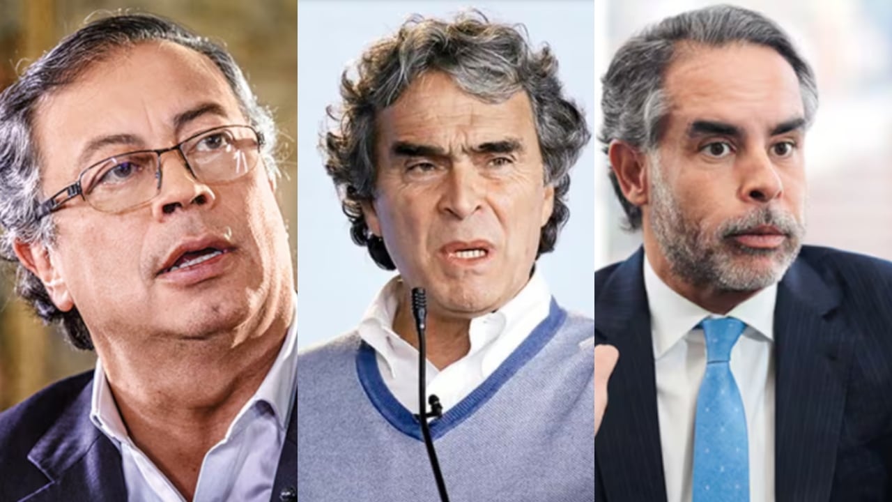 El presidente Gustavo Petro, Sergio Fajardo y Armando Benedetti.