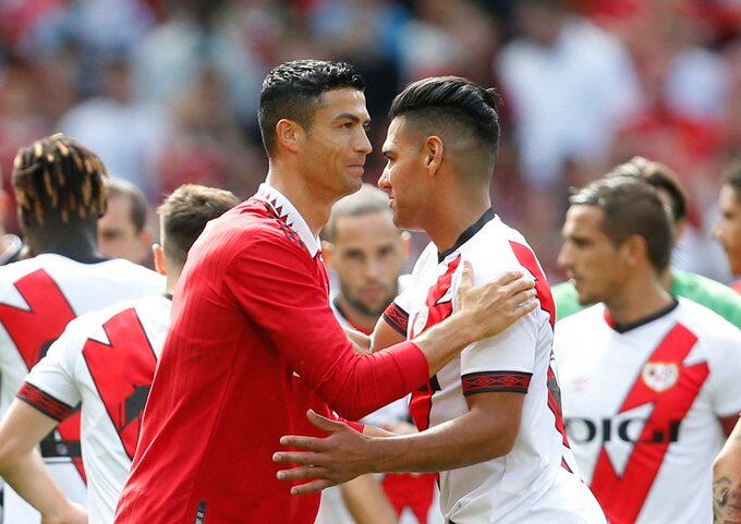 Falcao y Cristiano Ronaldo disputaron amistoso en Old Trafford